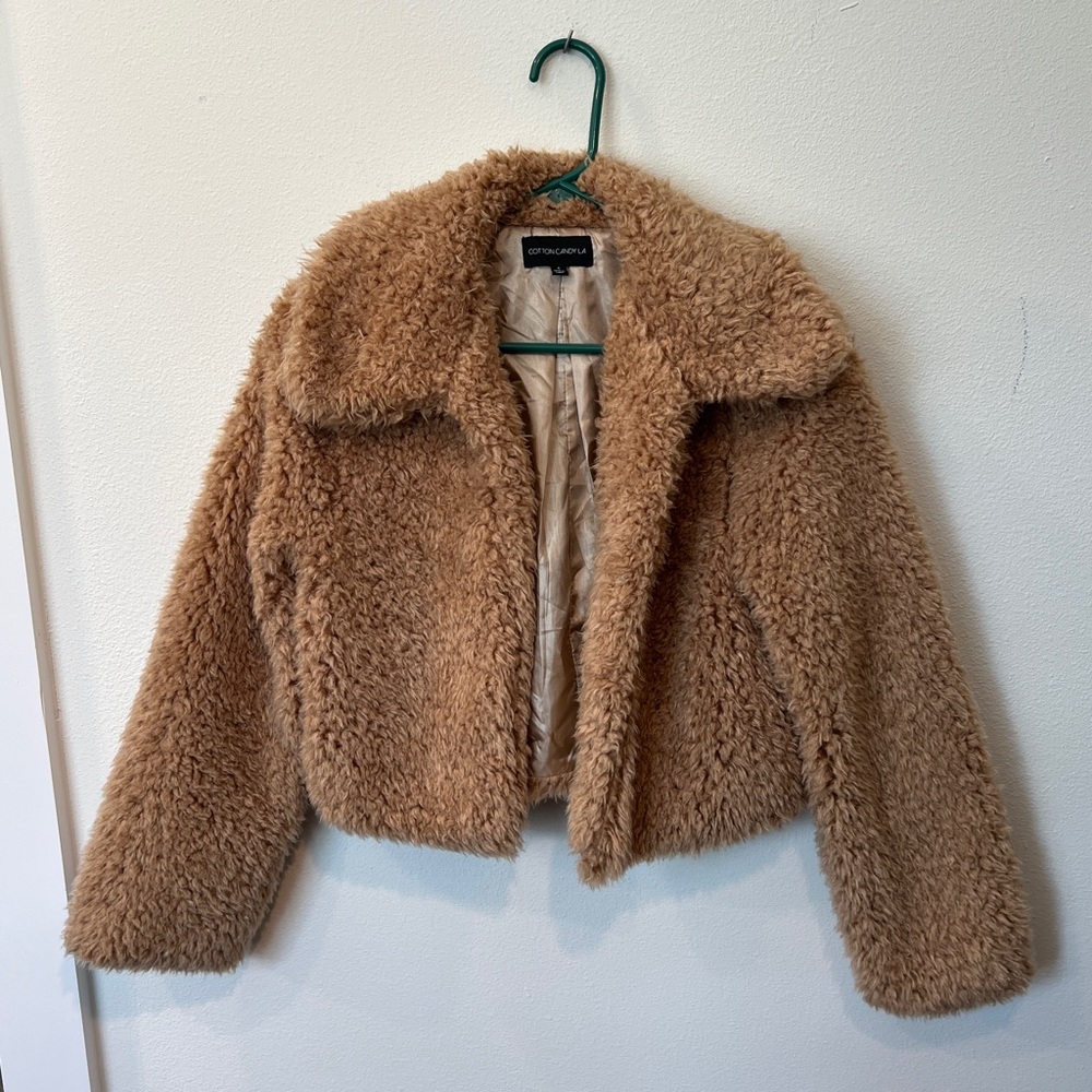 City & Casual Faux Fur Teddy Jacket | Size Small